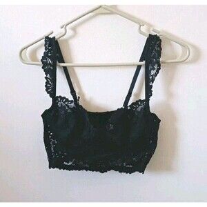 Ellipse Lace Bralette Womens Size 32 Black Wireless Unpadded Soft NWT